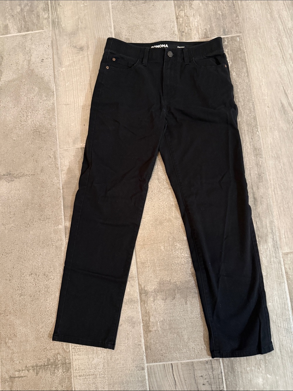 Sonoma Black Straight-Leg Pants